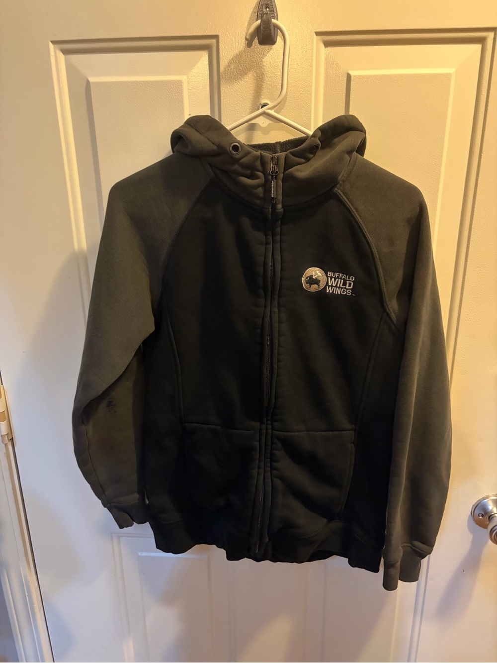 Buffalo Wild Wings Manager Black & Dark Gray Hooded Jacket Hoodie